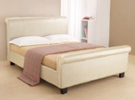 Time Living Aurora 4ft6 Double Cream Faux Leather Bed Frame Thumbnail