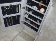 GFW Amore Mirror Jewellery Armoire With LED In Grey Thumbnail