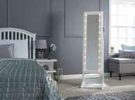 GFW Amore Mirror Jewellery Armoire With LED In White Thumbnail