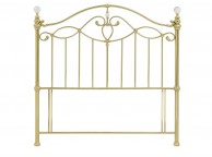 Bentley Elena 5ft Kingsize Shiny Gold Metal Headboard Thumbnail