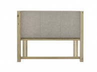 Bentley Designs Turin Aged Oak And Fabric 5ft Kingsize Headboard Thumbnail