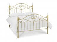 Bentley Elena 4ft6 Double Shiny Gold Metal Bed Thumbnail