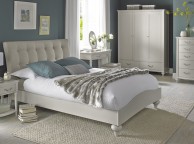 Bentley Designs Montreux Soft Grey And Vertical Stitch Upholstered 4ft6 Double Bed Frame Thumbnail