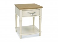 Bentley Designs Montreux Antique White And Pale Oak 1 Drawer Bedside Thumbnail