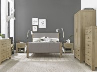 Bentley Designs Turin Aged Oak And Fabric 5ft Kingsize Bed Frame Thumbnail
