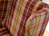 GFW Hamish Wing Chair In Purple Check Thumbnail