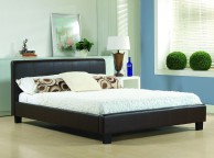 Time Living Hamburg 3ft Single Brown Faux Leather Bed Frame Thumbnail