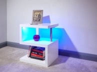 GFW Polar White Gloss LED Side Table Thumbnail