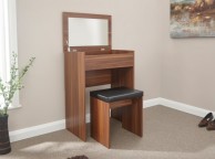 GFW Compact Dressing Table And Stool In Walnut Thumbnail