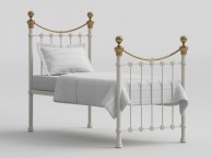 OBC Selkirk 3ft Single Glossy Ivory Metal Bed Frame Thumbnail