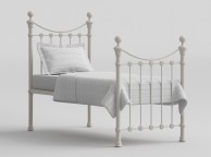 OBC Selkirk 3ft Single Solo Glossy Ivory Metal Bed Frame Thumbnail