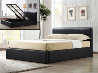 Time Living Frankfurt 4ft Small Double Brown Faux Leather Ottoman Bed Thumbnail