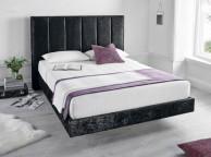 Kaydian Clarice 5ft Kingsize Black Velvet Fabric Bed With USB Ports Thumbnail