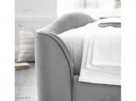Kaydian Duchess 6ft Super Kingsize Plume Grey Velvet Fabric Bed Thumbnail