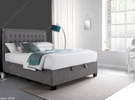 Kaydian Cheviot 4ft6 Double Smoke Grey Fabric Automatic Ottoman Bed Thumbnail