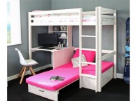 Thuka Hit 7 Childrens High Sleeper Bed With Desk And Chairbed Thumbnail