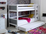 Thuka Nordic Bunk Bed 3 With Flat Grey End Panels And Trundle Bed Thumbnail