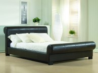 Time Living Valencia 6ft Super Kingsize Brown Faux Leather Bed Frame Thumbnail