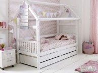 Thuka Nordic Playhouse Bed 2 With Slatted End Panels And Trundle Bed With Drawers Thumbnail