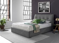 Kaydian Gosforth 4ft6 Double Charcoal Fabric Bed Thumbnail