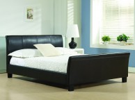Time Living Winchester 5ft Kingsize Brown Faux Leather Bed Frame Thumbnail
