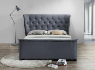 Birlea Barkley 5ft Kingsize Grey Velvet Fabric Bed Frame Thumbnail