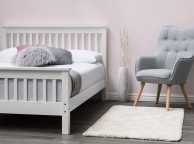 Sleep Design Adlington 4ft6 Double White Wooden Bed Frame Thumbnail