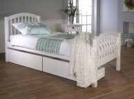 Limelight Despina 3ft single White Wooden Bed Frame with Under Bed Drawers Thumbnail