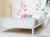 Sleep Design Tabley 4ft6 Double White Wooden Bed Frame Thumbnail