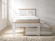 Flintshire Halkyn 3ft Single White And Oak Finish Guest Bed Thumbnail