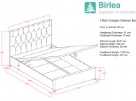 Birlea Cologne 5ft Kingsize Steel Fabric Ottoman Bed Frame Thumbnail