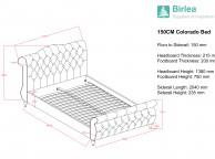 Birlea Colorado 5ft Kingsize Black Fabric Bed Frame Thumbnail