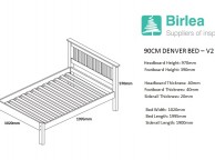 Birlea Denver 3ft Single White Wooden Bed Frame Thumbnail