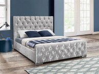 Birlea Finsbury 5ft Kingsize Steel Crushed Velvet Fabric Bed Frame Thumbnail