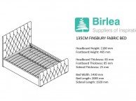 Birlea Finsbury 4ft6 Double Steel Crushed Velvet Fabric Bed Frame Thumbnail