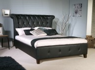 Limelight Epsilon 4ft6 Double Black Faux Leather Bed Frame Thumbnail