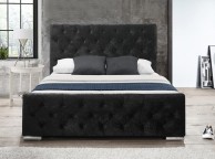 Birlea Finsbury 4ft Small Double Black Crushed Velvet Fabric Bed Frame Thumbnail