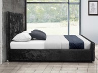 Birlea Finsbury 5ft Kingsize Black Crushed Velvet Fabric Bed Frame Thumbnail
