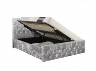 Birlea Finsbury 4ft Small Double Steel Crushed Velvet Fabric Ottoman Bed Frame Thumbnail