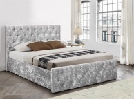 Birlea Finsbury 4ft Small Double Steel Crushed Velvet Fabric Ottoman Bed Frame Thumbnail