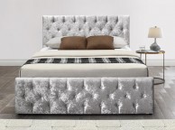 Birlea Finsbury 5ft Kingsize Steel Crushed Velvet Fabric Ottoman Bed Frame Thumbnail