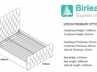 Birlea Finsbury 4ft6 Double Steel Crushed Velvet Fabric Ottoman Bed Frame Thumbnail