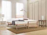 Emporia Sophia 3ft Single Wooden Oak Finish Guest Bed Thumbnail