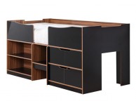 Birlea Paddington Cabin Bed Black and Walnut Thumbnail