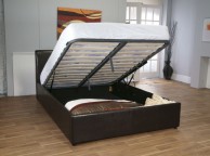 Limelight Galaxy Brown 6ft Super Kingsize Leather Ottoman Bed Frame Thumbnail