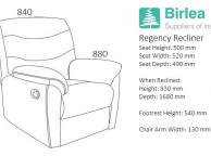 Birlea Regency Wheat Fabric Recliner Chair Thumbnail