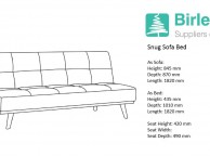 Birlea Snug Light Stone Grey Fabric Sofa Bed Thumbnail