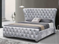 Sleep Design Bridewell 4ft6 Double Crushed Silver Velvet Bed Frame Thumbnail