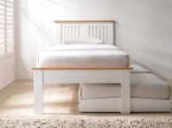 Sleep Design Malpas White And Oak finish Wooden Guest Bed Thumbnail