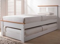 Sleep Design Malpas White And Oak finish Wooden Guest Bed Thumbnail